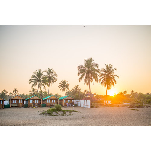 Bay Isle Home Goa Sunrise Huts On Canvas by Jedraszak Photograph Wayfair